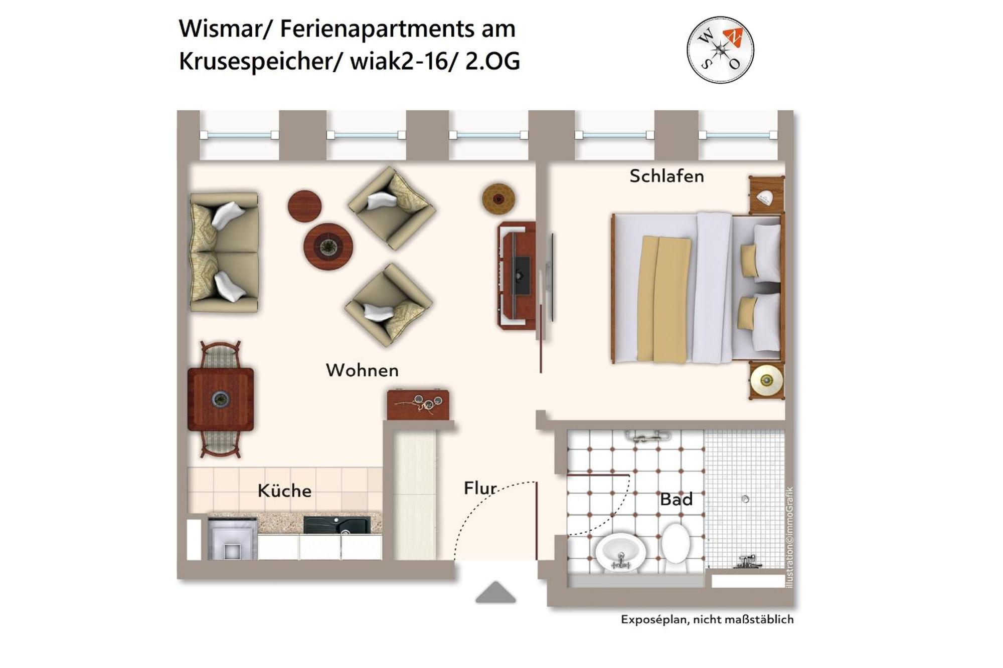 Ferienapartments Am Krusespeicher Ferienapartments Am Krusespeicher 2-16 Вісмар Екстер'єр фото